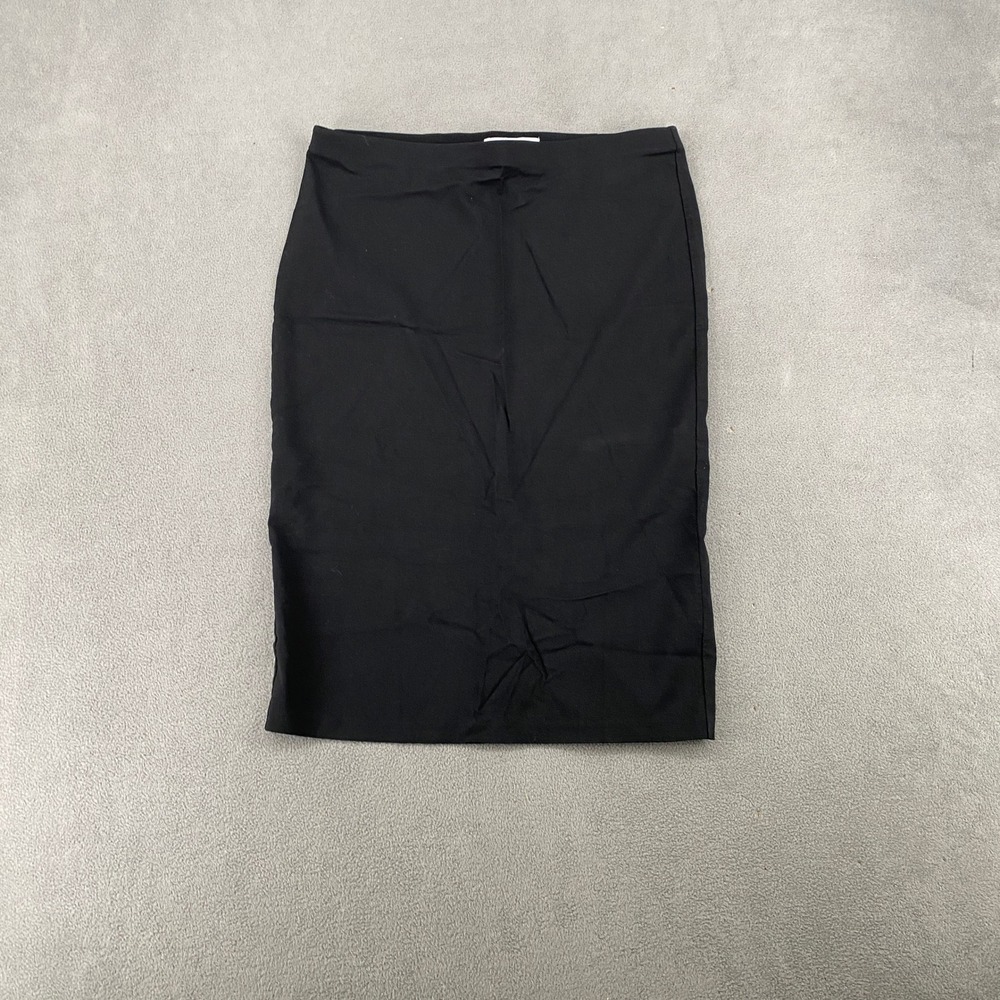 Linda Matthews Womens Black Pencil Skirt Size Small Professional Knee Length